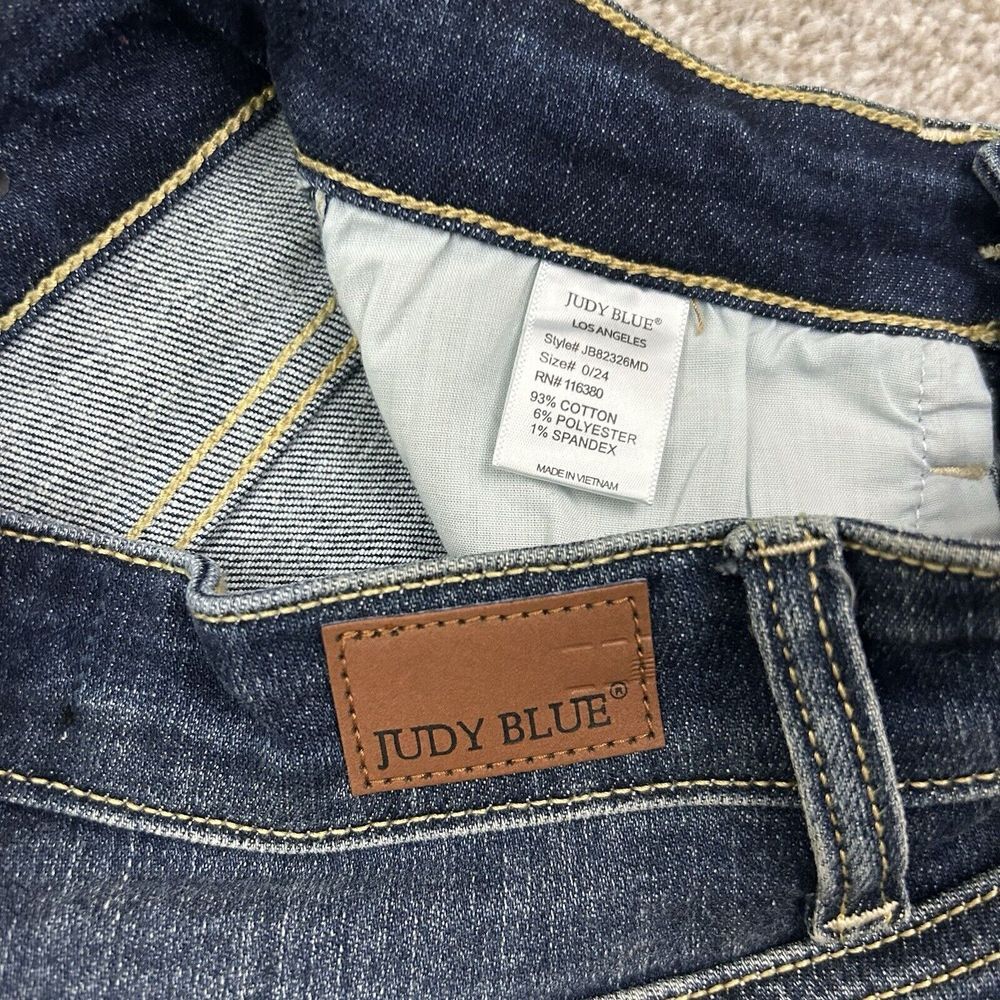 Judy Blue Jeans Skinny Fit Women's Size 0/24 Stretchy Raw Hem - Picture 5 of 10